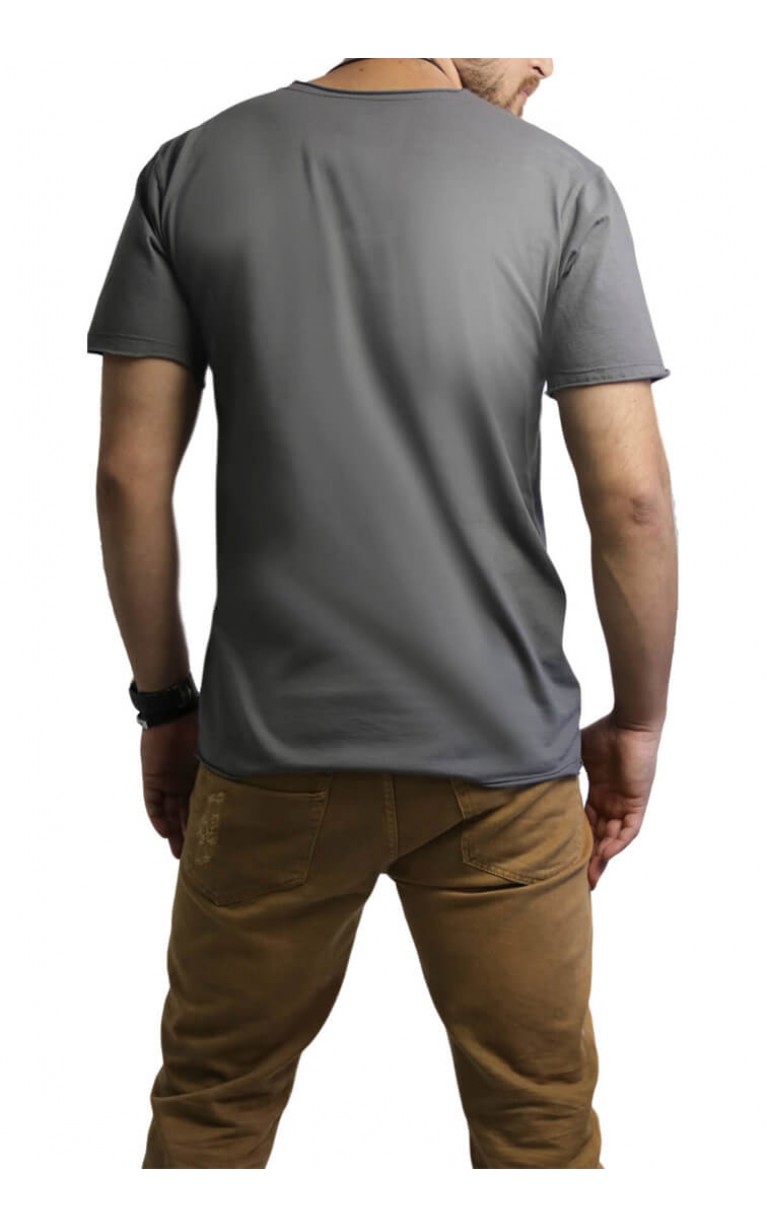 Camiseta Masculina O Olhar Africano Cinza - for Thulani