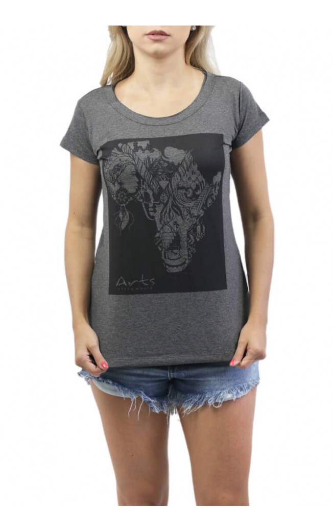 Camiseta Feminina The Big 5 P&B Cinza - for Bongo