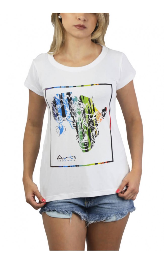 Camiseta Feminina The Big 5 Branca - for Bongo