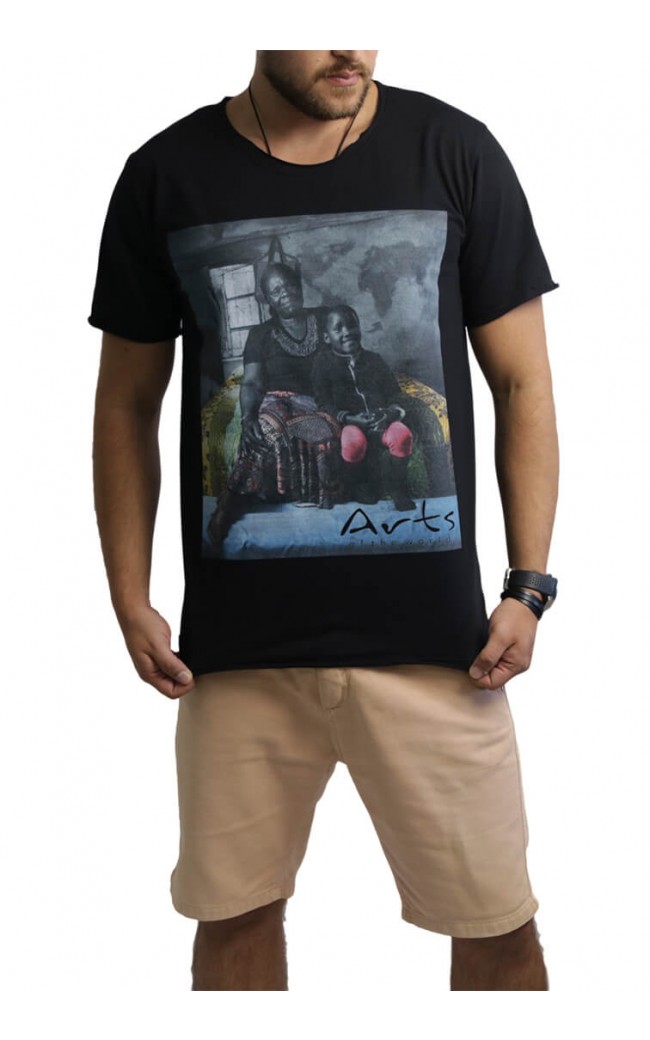 Camiseta Masculina Grandmother Preta - for Sithoko