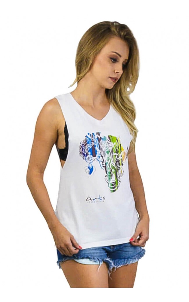 Regata Feminina The Big 5 Branca - for Bongo