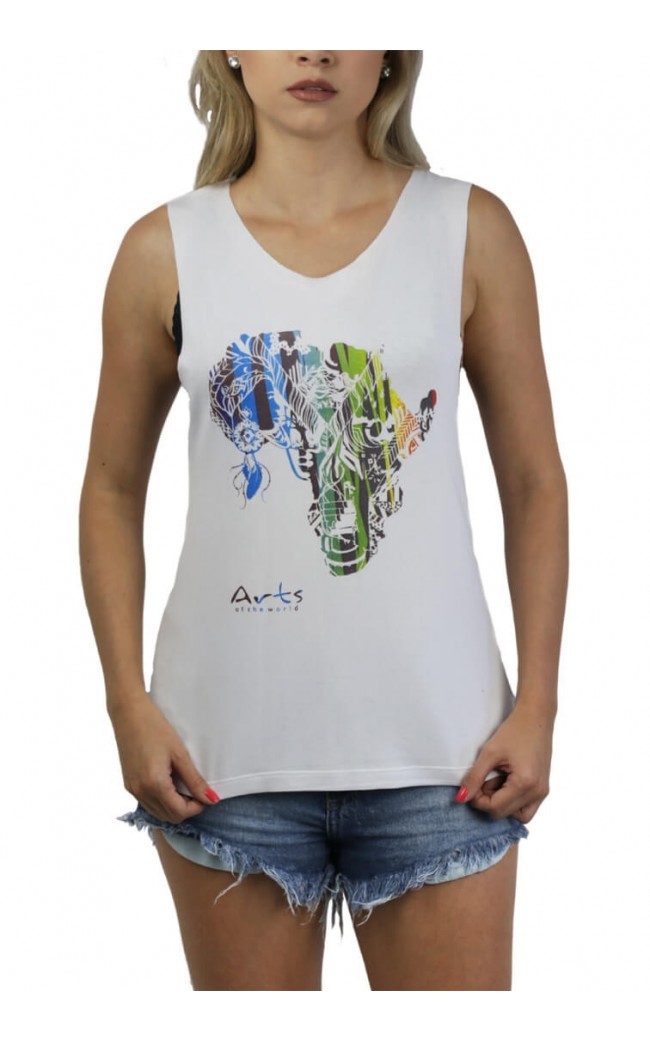 Regata Feminina The Big 5 Branca - for Bongo