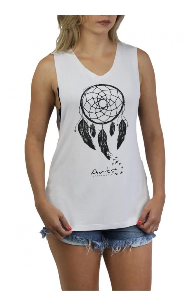 Regata Feminina Filtro dos Sonhos Branca - Slindo's Dreams