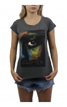 Camiseta Feminina O Olhar Africano Cinza - for Thulani