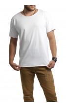 Camiseta Masculina Com Etiqueta Atr?s Branca